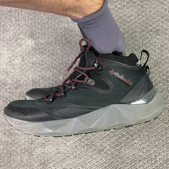 Columbia Facet 60 Outdry Shoes Boots Men's 8.5 Black Techlite Omni Grip Hiking - Picture 4 of 16